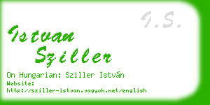 istvan sziller business card