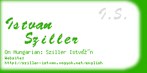 istvan sziller business card